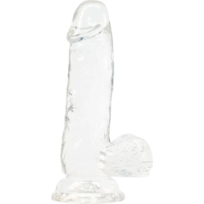 Прозорий фалоімітатор на присосці ADDICTION — Clear Dildo with Balls 6