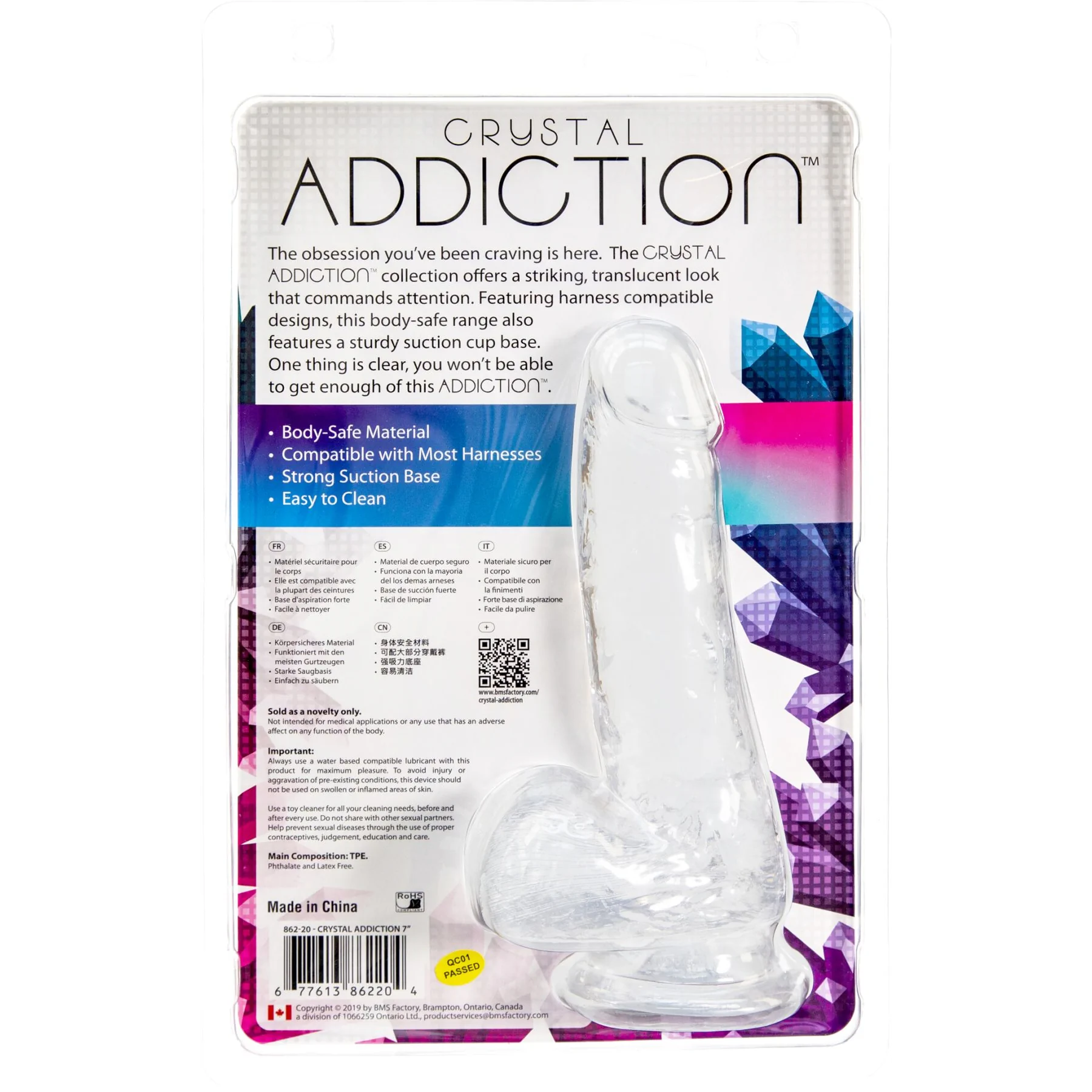 Прозорий фалоімітатор на присосці ADDICTION — Clear Dildo with Balls 7 7 Прозорий фалоімітатор на присосці ADDICTION — Clear Dildo with Balls 7 - Зображення 5