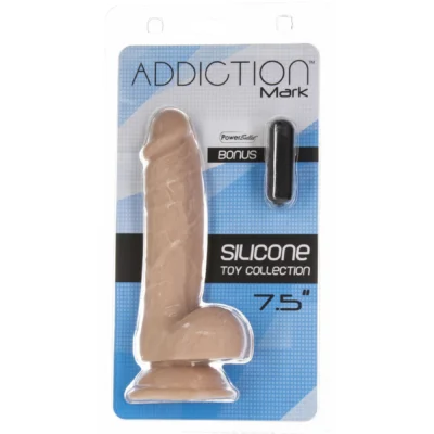 Зображення Реалістичний фалоімітатор на присосці ADDICTION —Mark 7,5 Dildo With Balls Beige