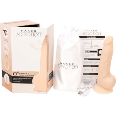 Зображення Фалоімітатор з вібрацією та ротацією Naked ADDICTION James 8 Rotating & Vibrating Dong