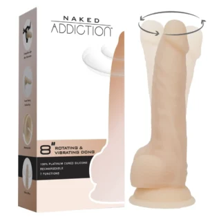 Зображення Фалоімітатор з вібрацією та ротацією Naked ADDICTION James 8 Rotating & Vibrating Dong