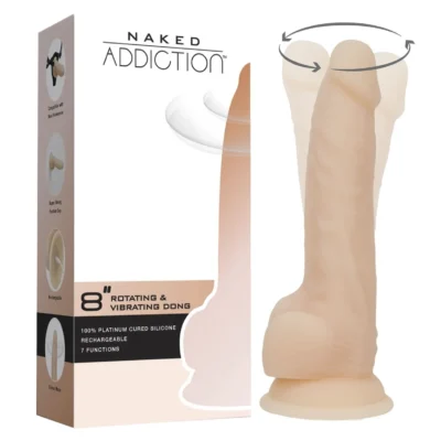 Зображення Фалоімітатор з вібрацією та ротацією Naked ADDICTION James 8 Rotating & Vibrating Dong