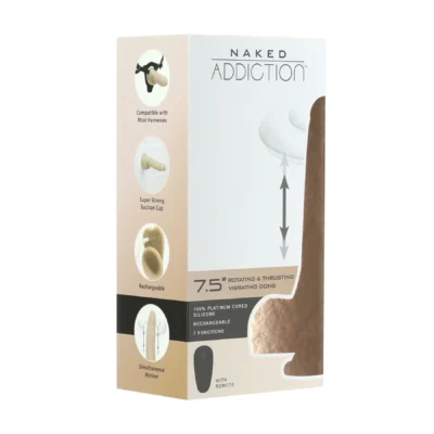 Зображення Фалоімітатор з ротацією та пульсацією Naked ADDICTION The Freak 7,5 Rotating & Thrusting Vibrating