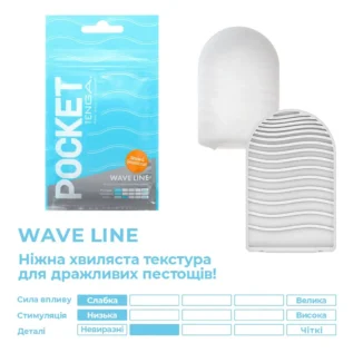 Мастурбатор TENGA Pocket Wave Line 11 Зображення Мастурбатор TENGA Pocket Wave Line