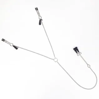 Затискач для сосків та клітора Art of Sex - Nipple and clit clamps  Black Pearl