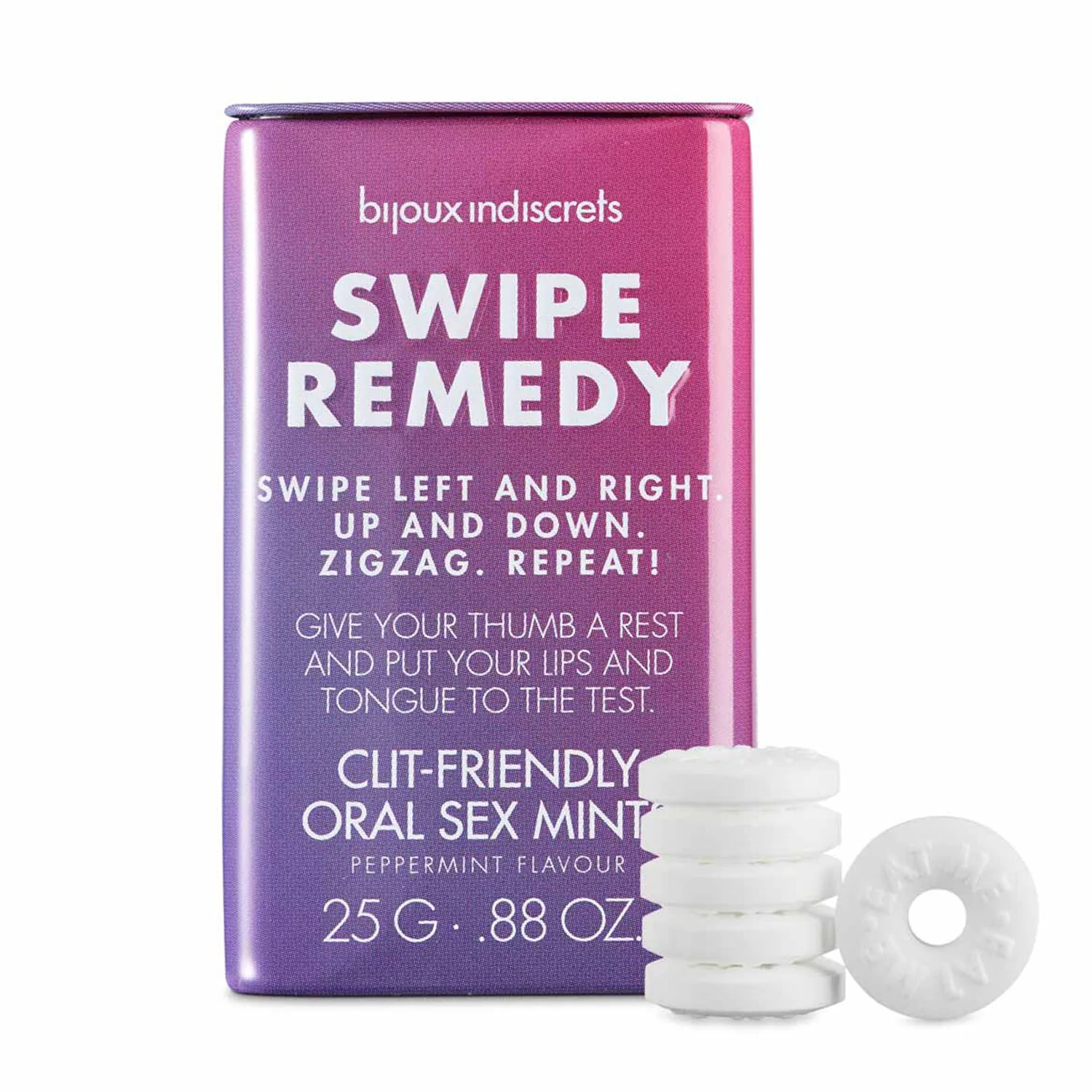 М'ятні цукерки Bijoux Indiscrets Swipe Remedy – clitherapy oral sex mints 4 М'ятні цукерки Bijoux Indiscrets Swipe Remedy – clitherapy oral sex mints - Зображення 2