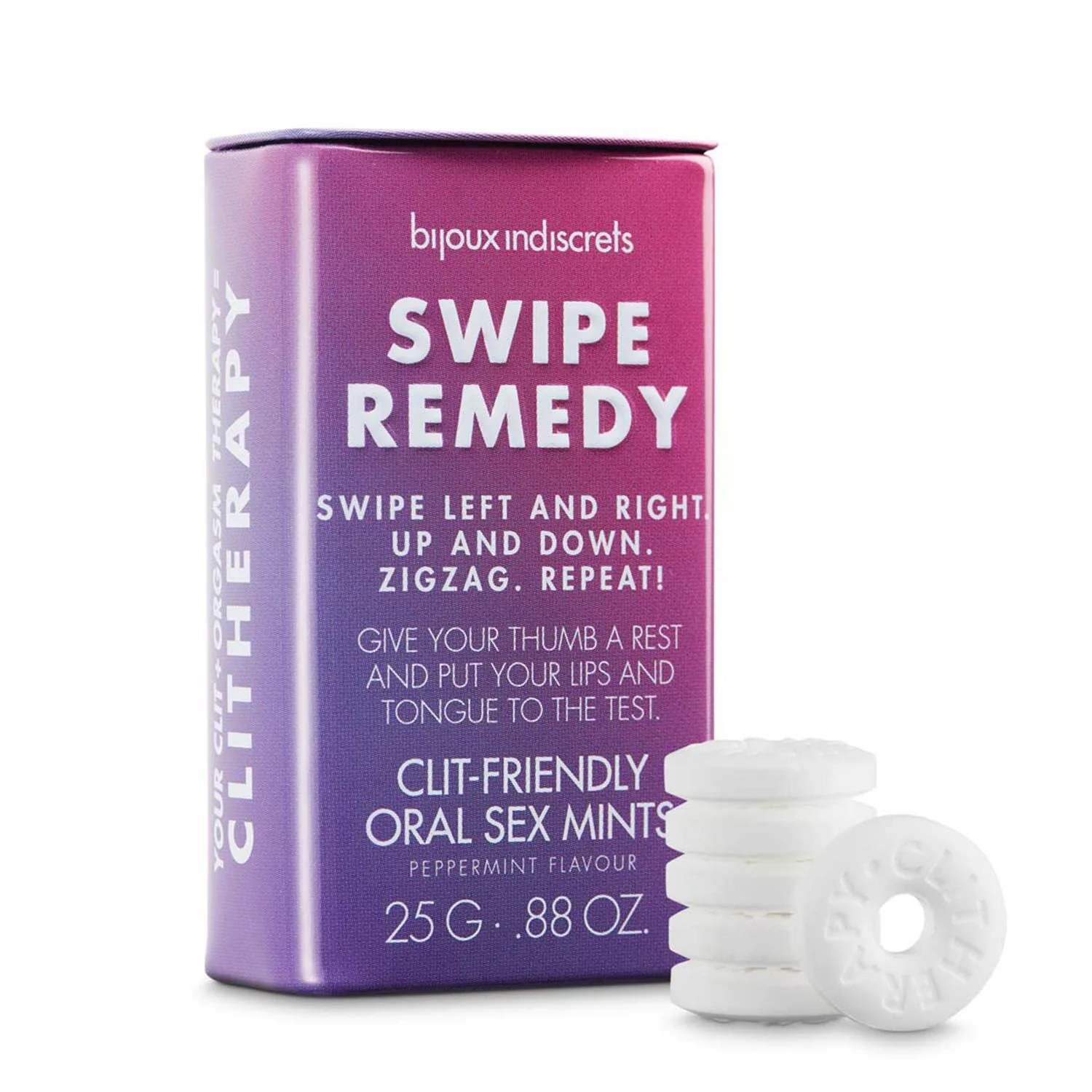 М'ятні цукерки Bijoux Indiscrets Swipe Remedy – clitherapy oral sex mints 5 М'ятні цукерки Bijoux Indiscrets Swipe Remedy – clitherapy oral sex mints - Зображення 3
