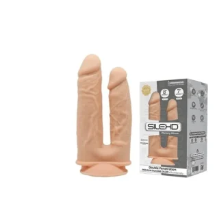 Alternative view of Фалоімітатор подвійний SilexD Double Gusto Flesh