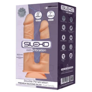 Зображення Фалоімітатор подвійний з вібрацією SilexD Double Gusto Flesh Motor