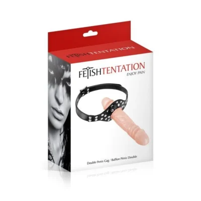 Alternative view of Кляп із подвійним фалоімітатором Fetish Tentation – Double Penis Gag Flesh