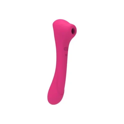 Вібратор та вакуумний кліторальний стимулятор 2-в-1 Alive Quiver Magenta
