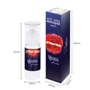 Їстівна масажна олія MAI Attraction Mojito Hot Kiss 50ml 10 Зображення Їстівна масажна олія MAI Attraction Mojito Hot Kiss 50ml