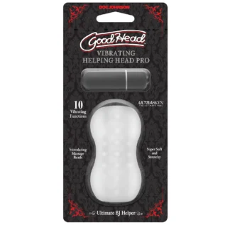 Мастурбатор з віброкулею Doc Johnson GoodHead – Vibrating Helping Head Pro – Frost 5 Зображення Мастурбатор з віброкулею Doc Johnson GoodHead – Vibrating Helping Head Pro – Frost