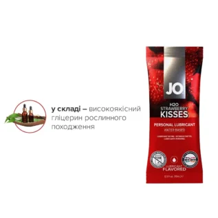 Набір лубрикантів Foil Display Box JO H2O Lubricant  Strawberry 12x10ml - Зображення 5