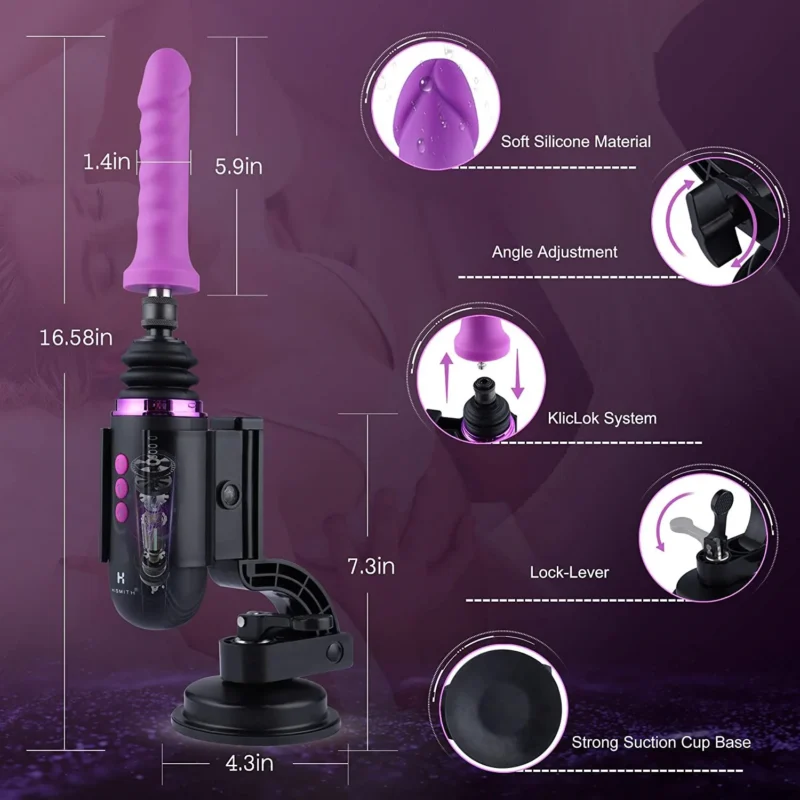 Міні секс-машина Hismith Mini Capsule Sex-Machine with Strong Suction Cup - Зображення 5