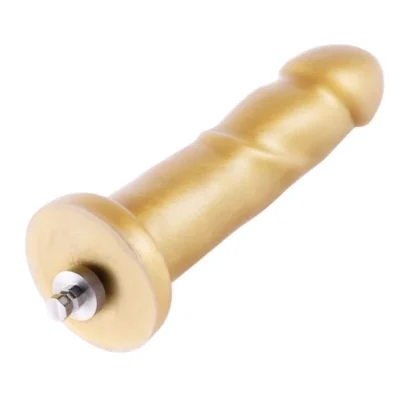 Золотий фалоімітатор Hismith 6.8 Golden Silicone Dildo, система KlicLok