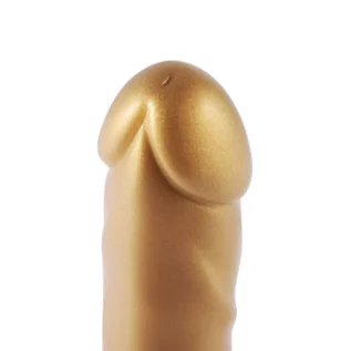 Зображення Золотий фалоімітатор Hismith 6.8 Golden Silicone Dildo, система KlicLok