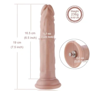 Зображення Реалістичний фалоімітатор для секс-машин Hismith 7.5 Flexible Silicone Dildo