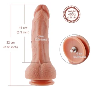 Зображення Ультрареалістичний фалоімітатор для секс-машин Hismith 8.3 2-layers Silicone Flesh Dildo