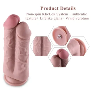 Alternative view of Подвійний дилдо для секс-машин Hismith 8.5 Two Cocks One Hole Silicone Dildo