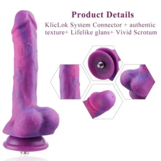 Зображення Фалоімітатор 8.2? з вібрацією для секс-машин Hismith Silicone Dildo with Vibe