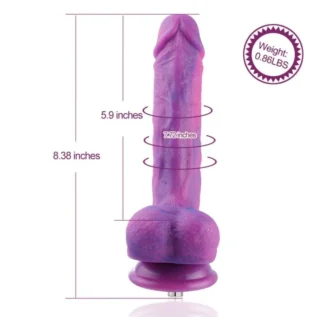 Зображення Фалоімітатор 8.2? з вібрацією для секс-машин Hismith Silicone Dildo with Vibe