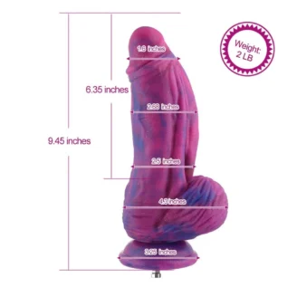 Зображення Фалоімітатор для секс-машин Hismith 9.45 Silicone Fantasy Series Dildo, система кріплення KlicLok