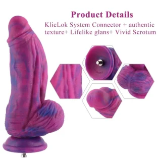 Зображення Фалоімітатор для секс-машин Hismith 9.45 Silicone Fantasy Series Dildo, система кріплення KlicLok