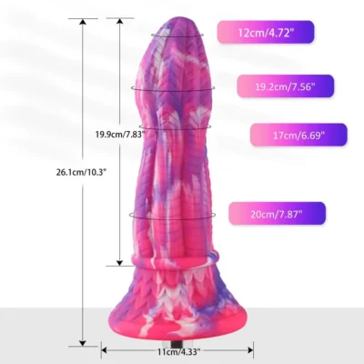 Фалоімітатор для секс-машин Hismith 10.3 Silicone Monster Dildo Series 8 Зображення Фалоімітатор для секс-машин Hismith 10.3 Silicone Monster Dildo Series