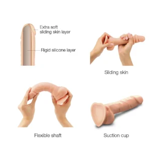 Зображення Реалістичний фалоімітатор Strap-On-Me Sliding Skin Realistic Dildo Vanille