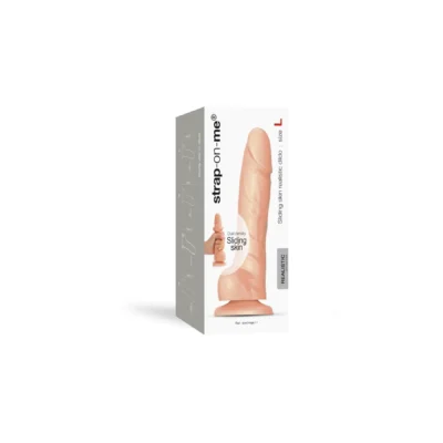 Зображення Реалістичний фалоімітатор Strap-On-Me Sliding Skin Realistic Dildo Vanille L