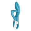 Зображення Вібратор-кролик із потрійним відростком Satisfyer Embrace me Turquoise