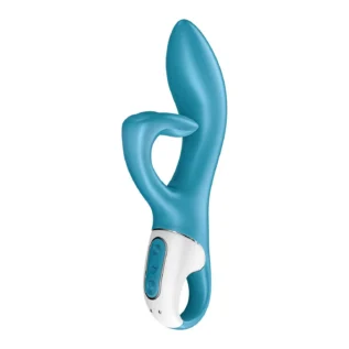 Вібратор-кролик із потрійним відростком Satisfyer Embrace me Turquoise