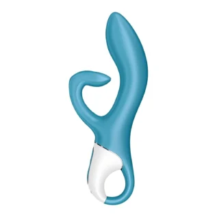Alternative view of Вібратор-кролик із потрійним відростком Satisfyer Embrace me Turquoise