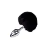 Зображення Металева анальна пробка Кролячий хвостик Alive Fluffy Plug