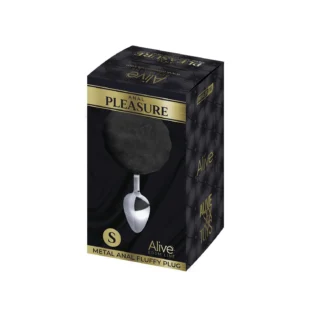 Alternative view of Металева анальна пробка Кролячий хвостик Alive Fluffy Plug
