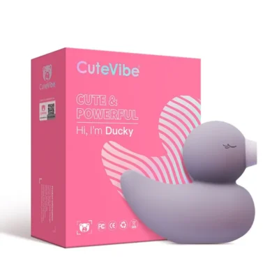 Зображення Вакуумний вібратор-качечка CuteVibe Ducky Grey