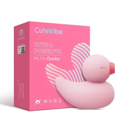 Зображення Вакуумний вібратор-качечка CuteVibe Ducky Pink