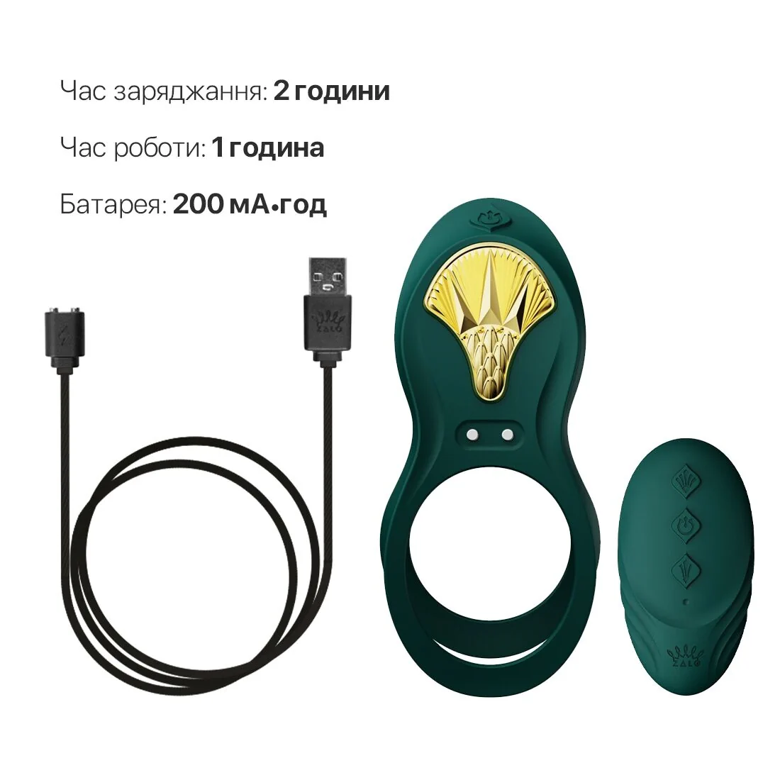 Смарт-ерекційне кільце Zalo - BAYEK Turquoise Green 8 Смарт-ерекційне кільце Zalo - BAYEK Turquoise Green - Зображення 6