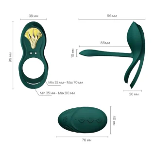 Смарт-ерекційне кільце Zalo - BAYEK Turquoise Green 12 Зображення Смарт-ерекційне кільце Zalo - BAYEK Turquoise Green