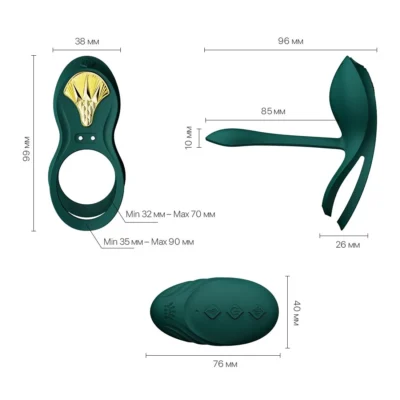 Смарт-ерекційне кільце Zalo - BAYEK Turquoise Green 12 Зображення Смарт-ерекційне кільце Zalo - BAYEK Turquoise Green