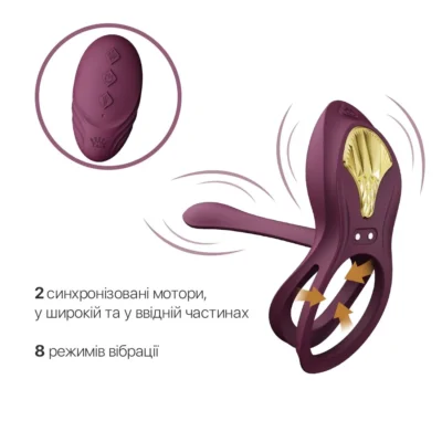Смарт-ерекційне кільце Zalo - BAYEK Velvet Purple 13 Зображення Смарт-ерекційне кільце Zalo - BAYEK Velvet Purple