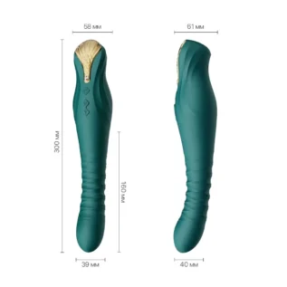 Смартвібратор-пульсатор Zalo — King Turquoise Green 16 Смартвібратор-пульсатор Zalo — King Turquoise Green - Зображення 3