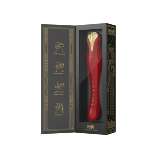 Смартвібратор-пульсатор Zalo — King Wine Red - Зображення 11
