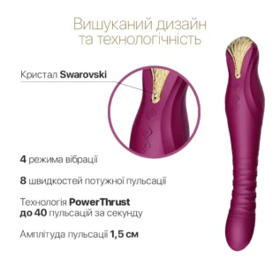 Зображення Смартвібратор-пульсатор Zalo — King Velvet Purple