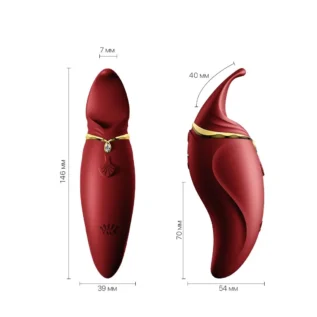 Alternative view of Вібратор 2в1 з язичком Zalo — Hero Wine Red