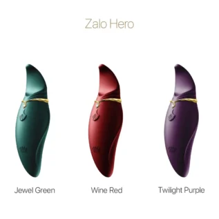Вібратор 2в1 з язичком Zalo — Hero Jewel Green 18 Зображення Вібратор 2в1 з язичком Zalo — Hero Jewel Green