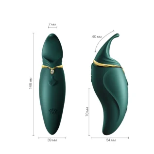 Alternative view of Вібратор 2в1 з язичком Zalo — Hero Jewel Green