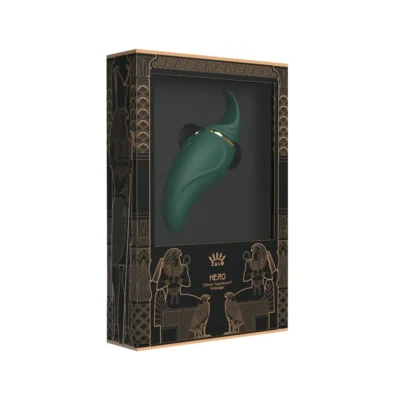 Зображення Вібратор 2в1 з язичком Zalo — Hero Jewel Green