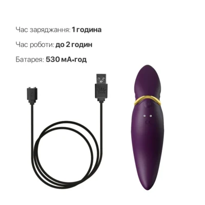 Вібратор 2в1 з язичком Zalo — Hero Twilight Purple 16 Зображення Вібратор 2в1 з язичком Zalo — Hero Twilight Purple